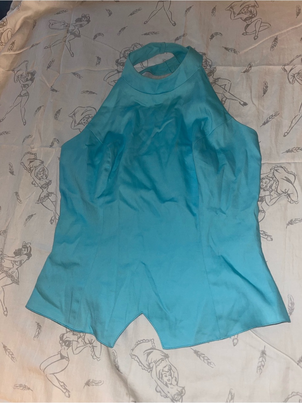 Pinup Couture Turquoise Halter Top
